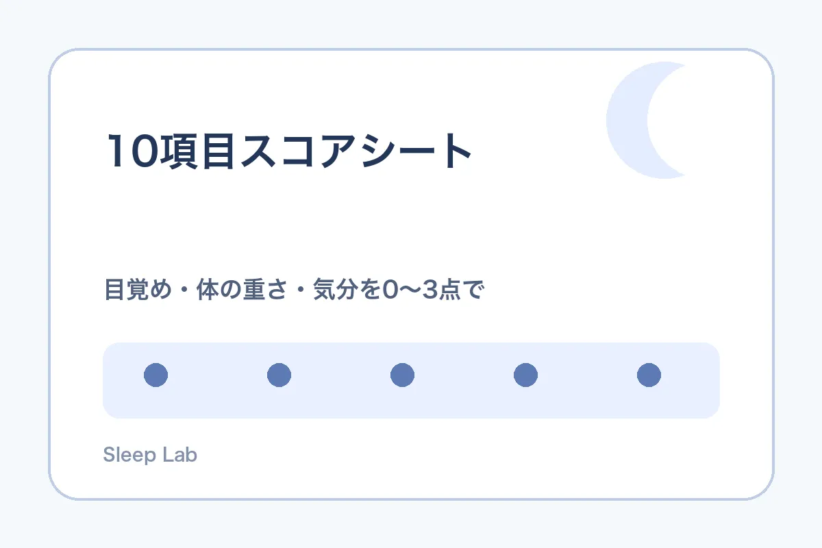 10項目セルフチェックスコアシート